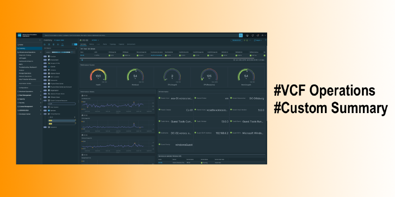 Featured image of post VCF Operations | Custom Summary